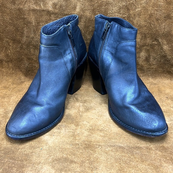 Loeffler Randall Black Leather Heeled Ankle Boots - Picture 6 of 9